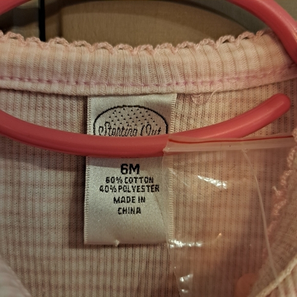 Starting Out 6 months shirt with matching jean embroidered overalls New - Picture 8 of 9